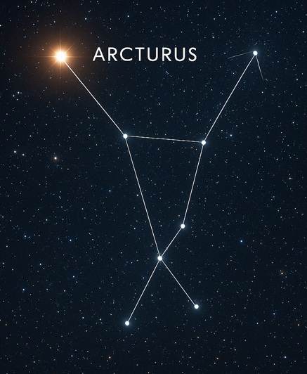 Arcturus, hellster Stern am Nachthimmel